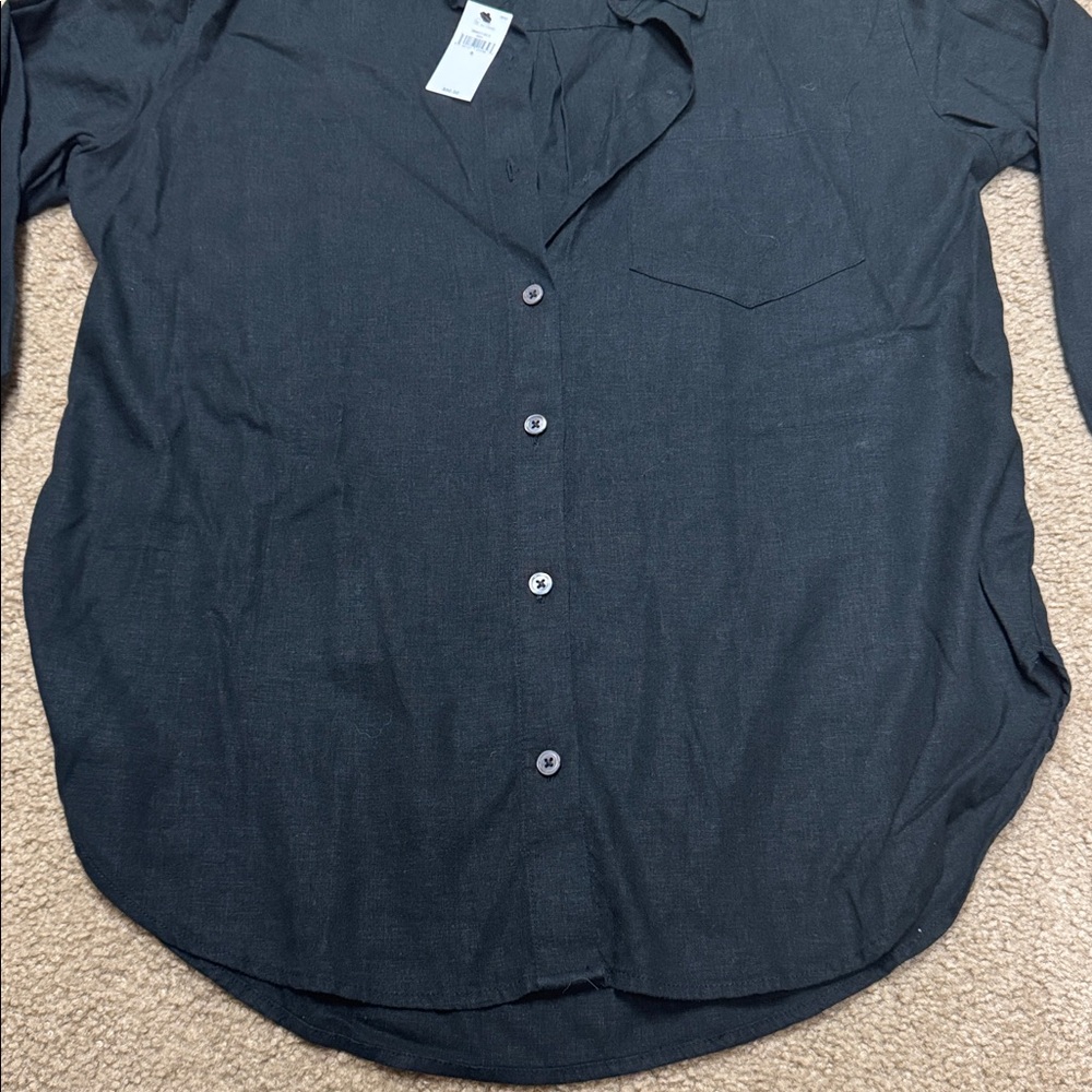 Banana Republic women linen button up. Small. NWT! - Picture 5 of 6